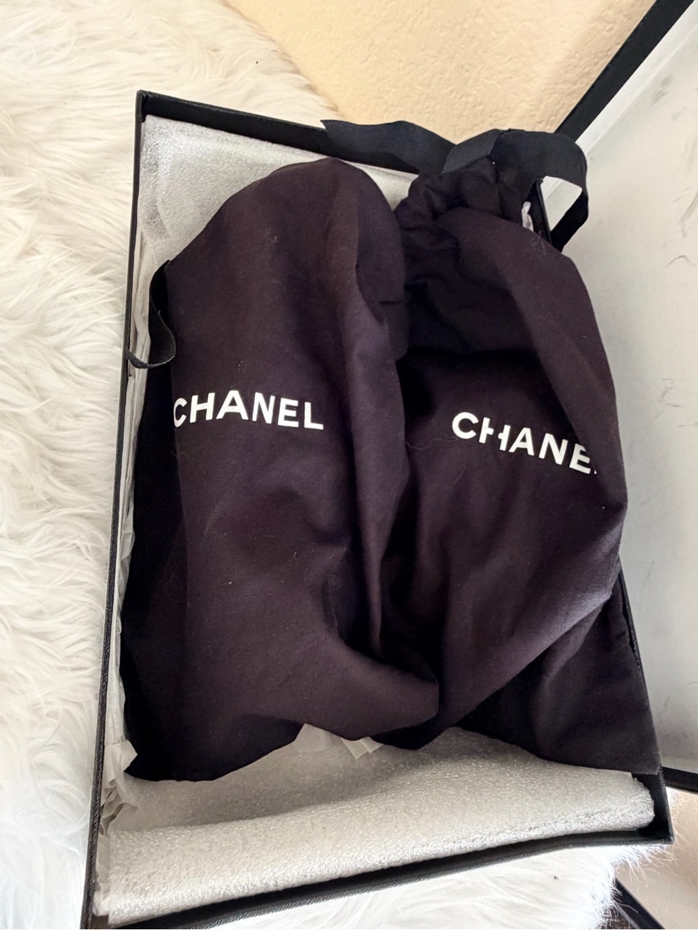 CHANEL Black Suede Chain-Trim Slide Mules - Picture 7 of 10